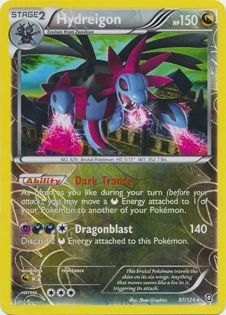97/124 Hydreigon DRX Rare Holo Reverse Holo