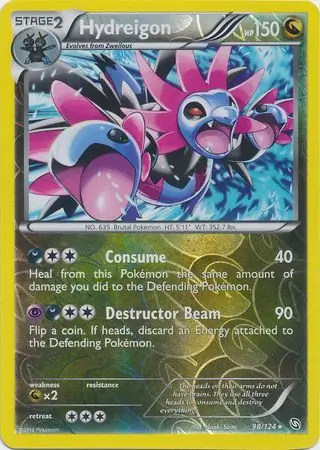 98/124 Hydreigon DRX Rare Reverse Holo