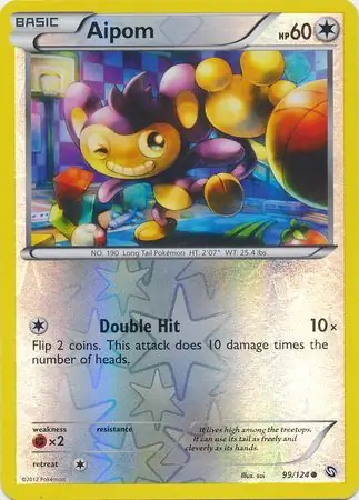 99/124 Aipom DRX Common Reverse Holo