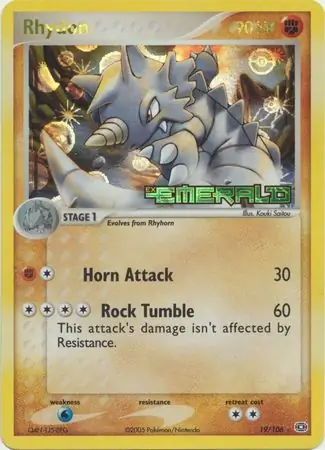 19/106 Rhydon EM Rare Reverse Holo