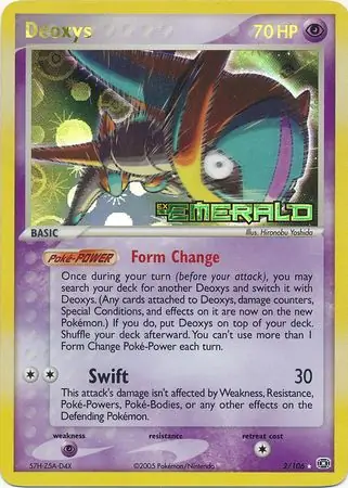 2/106 Deoxys EM Rare Holo Reverse Holo