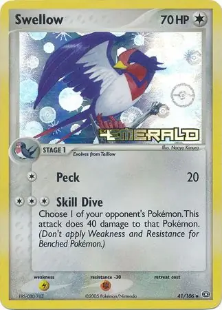 41/106 Swellow EM Uncommon Reverse Holo