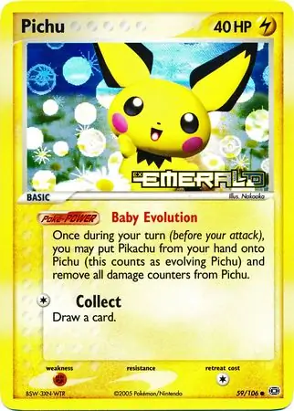 59/106 Pichu EM Common Reverse Holo