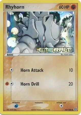 62/106 Rhyhorn EM Common Reverse Holo