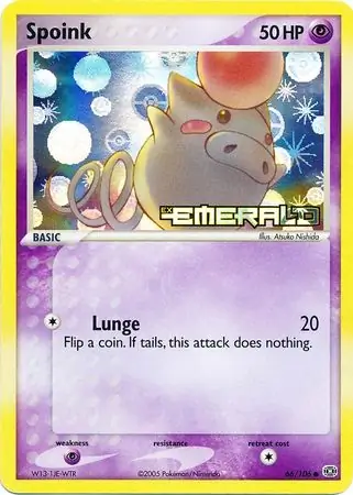 66/106 Spoink EM Common Reverse Holo