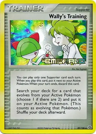 85/106 Wally's Training EM Uncommon Reverse Holo