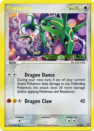 Rayquaza Emerald 9/106 Rare Holo Reverse Holo