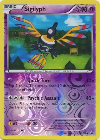 42/98 Sigilyph EPO Uncommon Reverse Holo