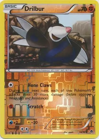 54/98 Drilbur EPO Uncommon Reverse Holo