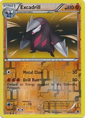 56/98 Excadrill EPO Rare Holo Reverse Holo