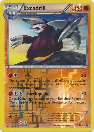 57/98 Excadrill EPO Rare Reverse Holo