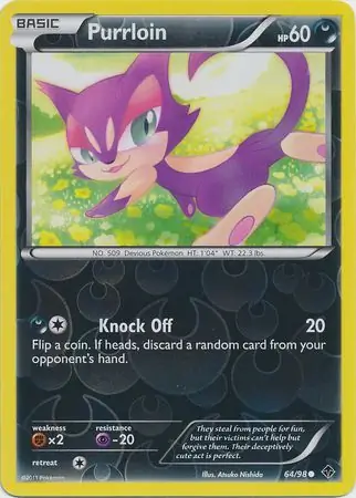 64/98 Purrloin EPO Common Reverse Holo