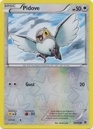 80/98 Pidove EPO Common Reverse Holo