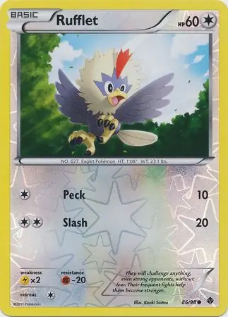 86/98 Rufflet EPO Common Reverse Holo