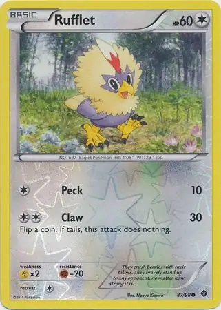 87/98 Rufflet EPO Common Reverse Holo