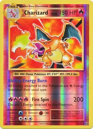 11/108 Charizard EVO Rare Holo Reverse Holo