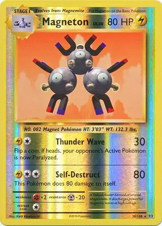 38/108 Magneton EVO Rare Holo Reverse Holo