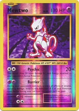 Mewtwo Evolutions 51/108 Rare Reverse Holo