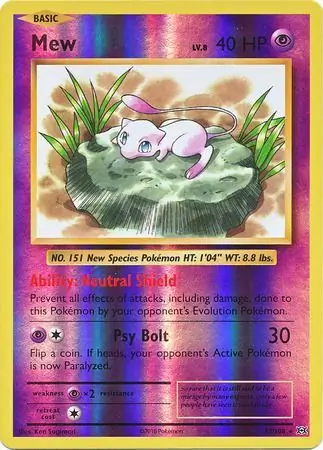 Mew Evolutions 53/108 Rare Holo Reverse Holo