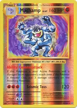 Machamp Evolutions 59/108 Rare Holo Reverse Holo