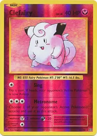 Clefairy Evolutions 63/108 Rare Holo Reverse Holo