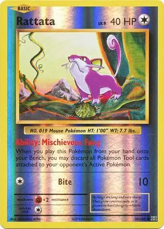 Rattata Evolutions 66/108 Common Reverse Holo