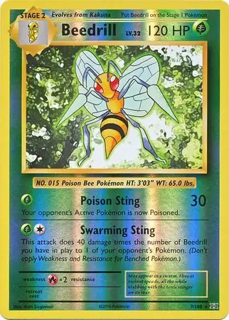 7/108 Beedrill EVO Rare Reverse Holo
