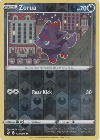 102/203 Zorua EVS Common Reverse Holo