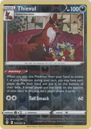 105/203 Thievul EVS Rare Reverse Holo