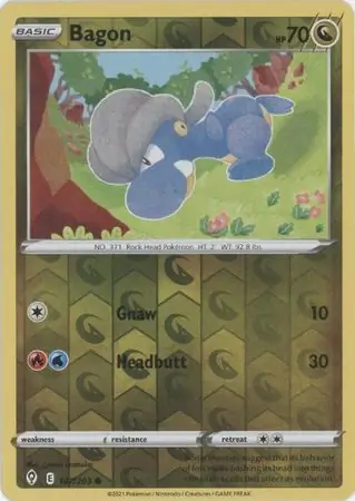 107/203 Bagon EVS Common Reverse Holo