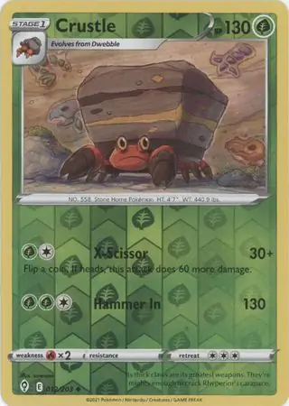 012/203 Crustle EVS Uncommon Reverse Holo