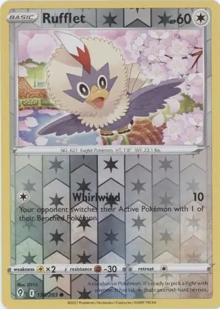 136/203 Rufflet EVS Common Reverse Holo