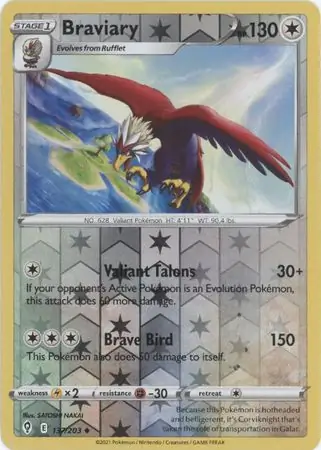 137/203 Braviary EVS Uncommon Reverse Holo