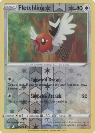 138/203 Fletchling EVS Common Reverse Holo