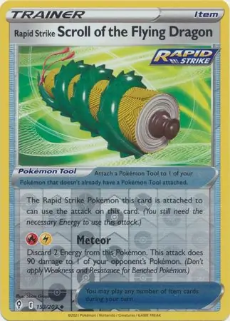 153/203 Rapid Strike Scroll of the Flying Dragon EVS Uncommon Reverse Holo