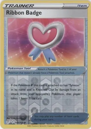 155/203 Ribbon Badge EVS Uncommon Reverse Holo