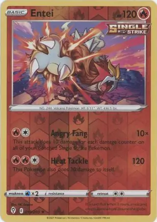 019/203 Entei EVS Rare Holo Reverse Holo