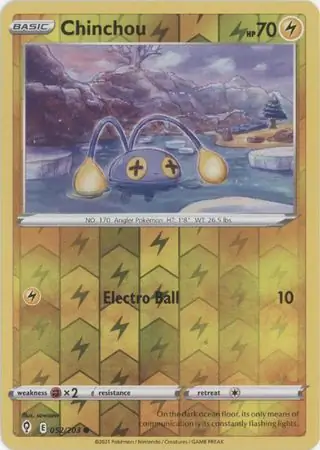 052/203 Chinchou EVS Common Reverse Holo