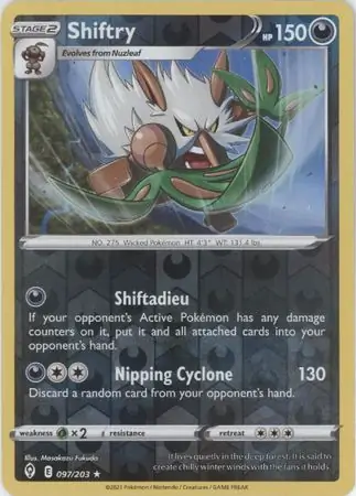 097/203 Shiftry EVS Rare Reverse Holo