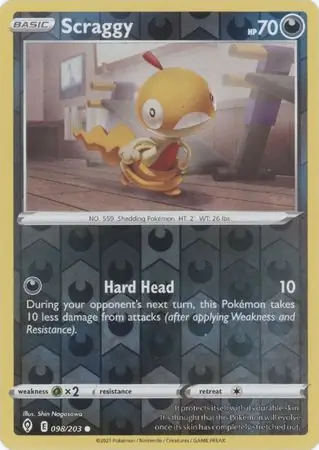 098/203 Scraggy EVS Common Reverse Holo