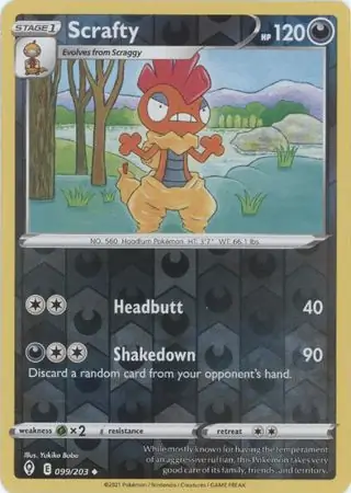 099/203 Scrafty EVS Uncommon Reverse Holo