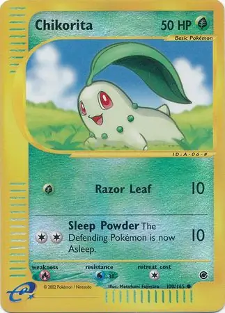 100/165 Chikorita EX Common Reverse Holo