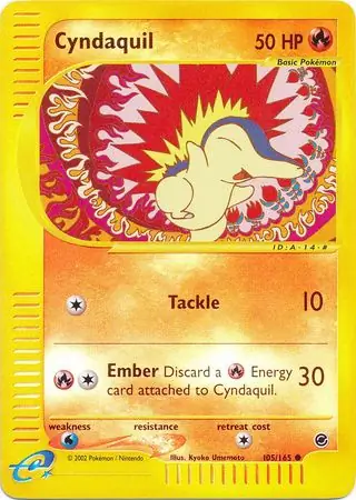 105/165 Cyndaquil EX Common Reverse Holo