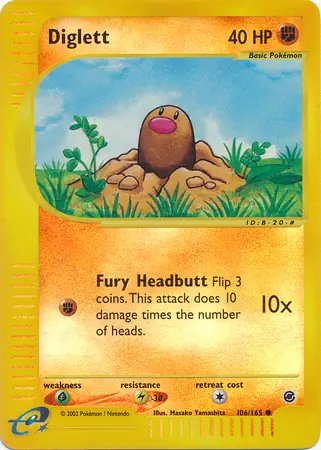 106/165 Diglett EX Common Reverse Holo