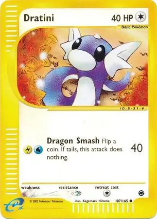 107/165 Dratini EX Common Reverse Holo