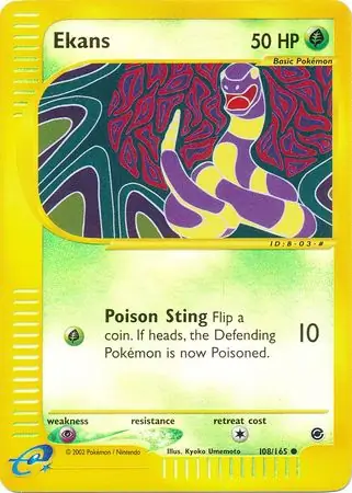 108/165 Ekans EX Common Reverse Holo