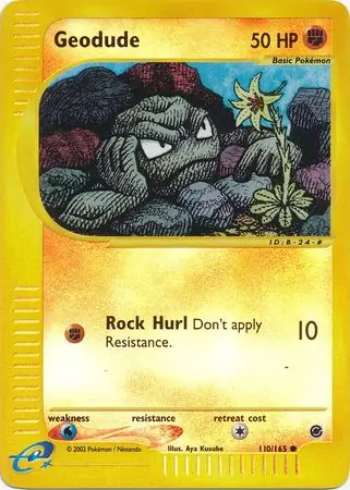 110/165 Geodude EX Common Reverse Holo