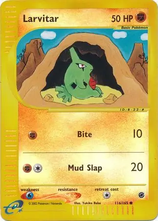 116/165 Larvitar EX Common Reverse Holo