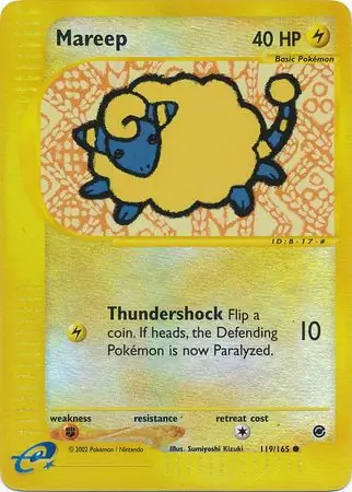 119/165 Mareep EX Common Reverse Holo