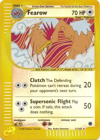 11/165 Fearow EX Rare Holo Reverse Holo